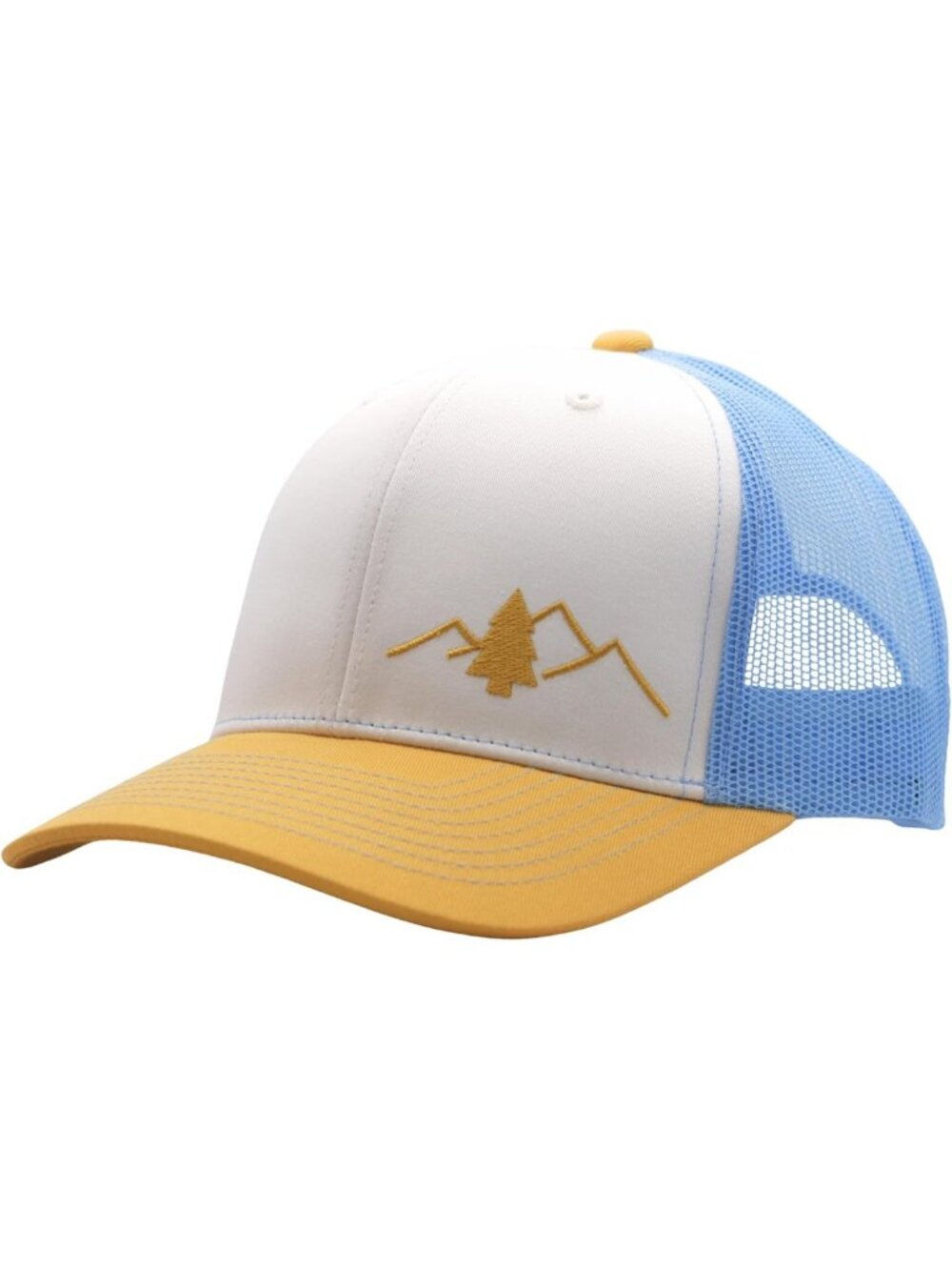 Unisex Mid Profile Trucker Hat - Breathable Mesh Back, Adjustable Snap, Outdoor